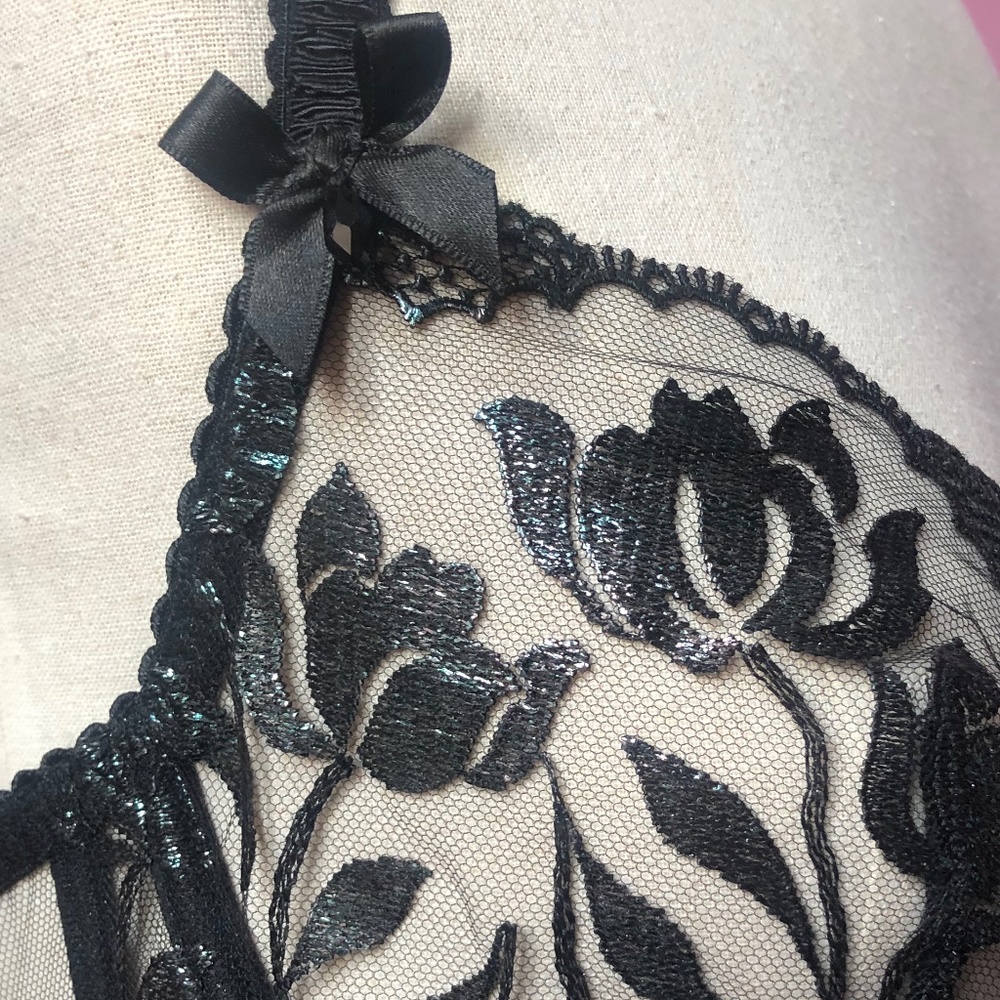NWT Agent Provocateur black Sparkle bra 32C - Picture 7 of 7